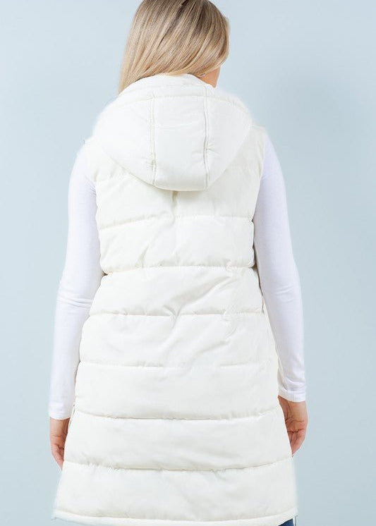 Long Side Zip Puffer Vests - 2 Colors! - The Nines