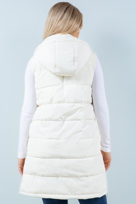 Long Side Zip Puffer Vests - 2 Colors! - The Nines