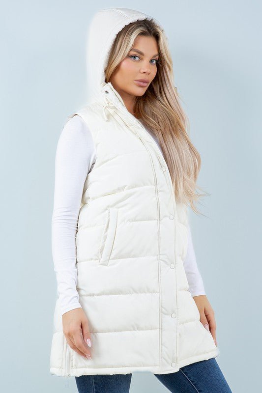 Long Side Zip Puffer Vests - 2 Colors! - The Nines