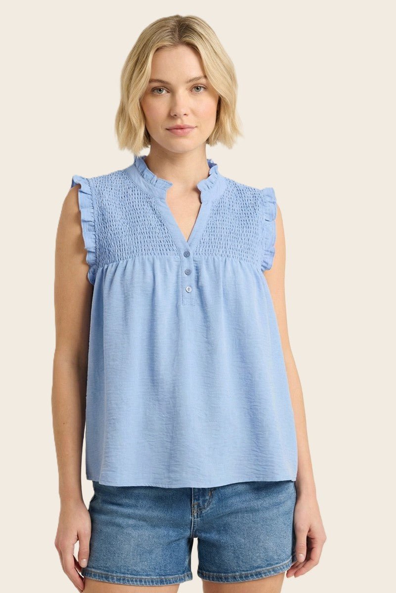 Smocked Eden Button Tank - 2 Colors! - The Nines