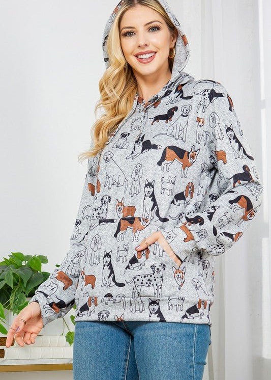 Soft Gray Dog Hoodie - The Nines