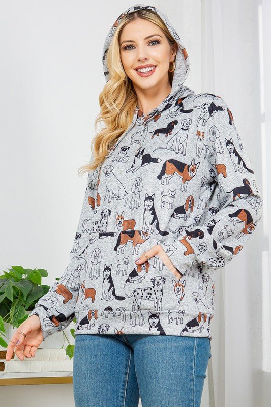 Soft Gray Dog Hoodie - The Nines