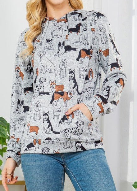 Soft Gray Dog Hoodie - The Nines