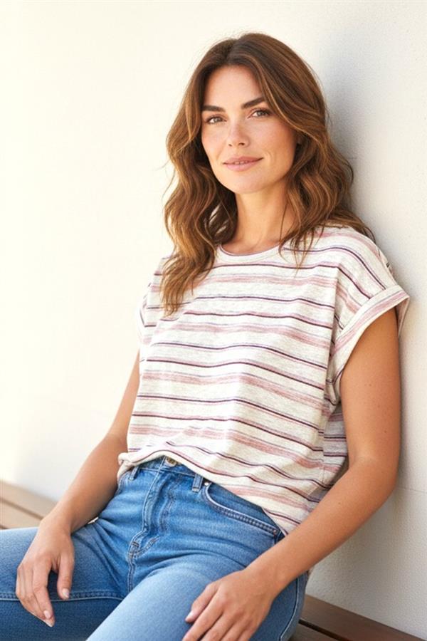 Rachel Relaxed Fit Heathered Tee - 2 Colors! - The Nines