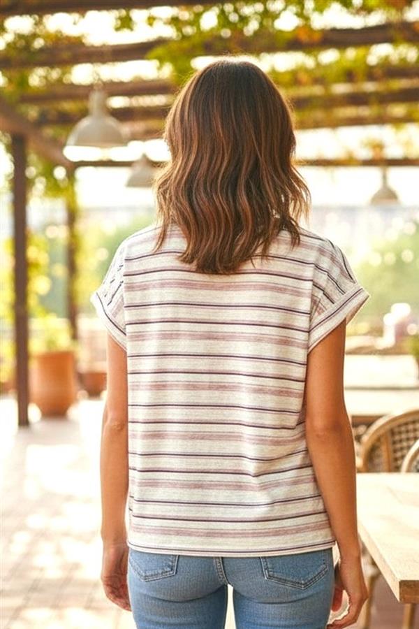 Rachel Relaxed Fit Heathered Tee - 2 Colors! - The Nines