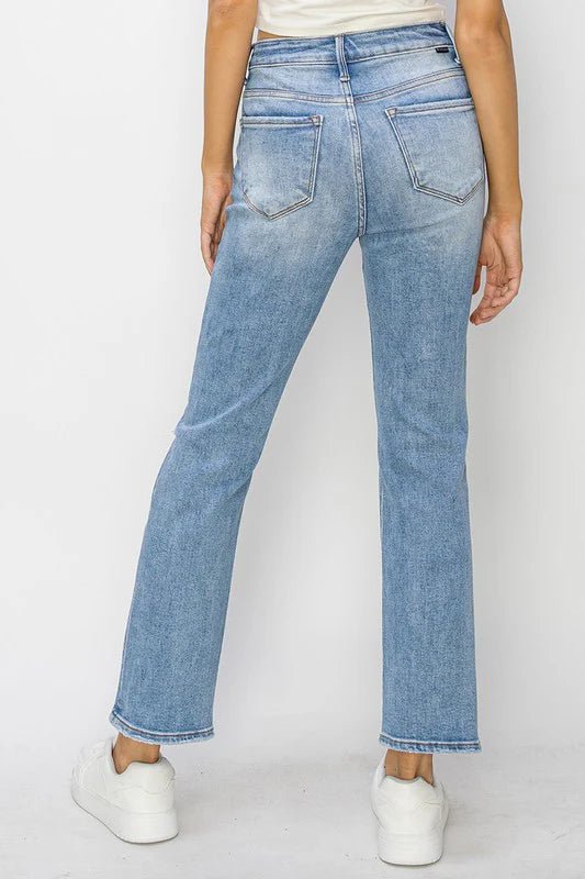 Risen Ankle Slim Straight Jeans - FINAL SALE! - The Nines