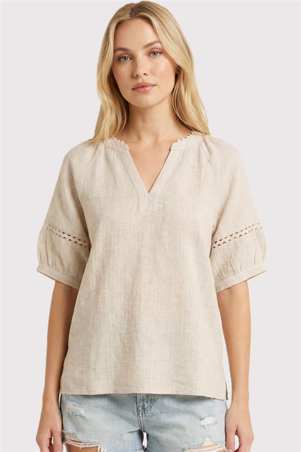 Cut Out Sleeve V - neck - 2 Colors! - The Nines
