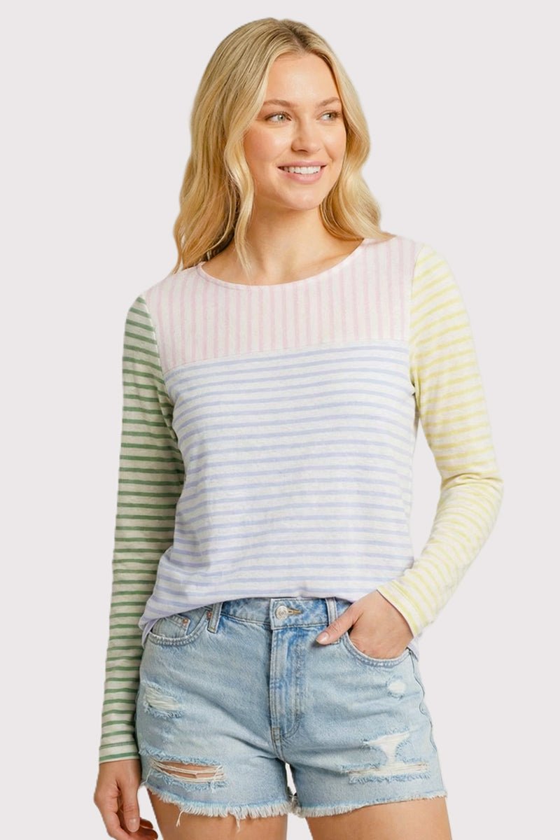 Multicolor Striped Lightweight Long Sleeve - The Nines