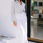 Vervet High Rise Raw Hem Crop Wide Leg Jean - The Nines