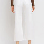Vervet High Rise Raw Hem Crop Wide Leg Jean - The Nines