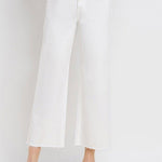 Vervet High Rise Raw Hem Crop Wide Leg Jean - The Nines