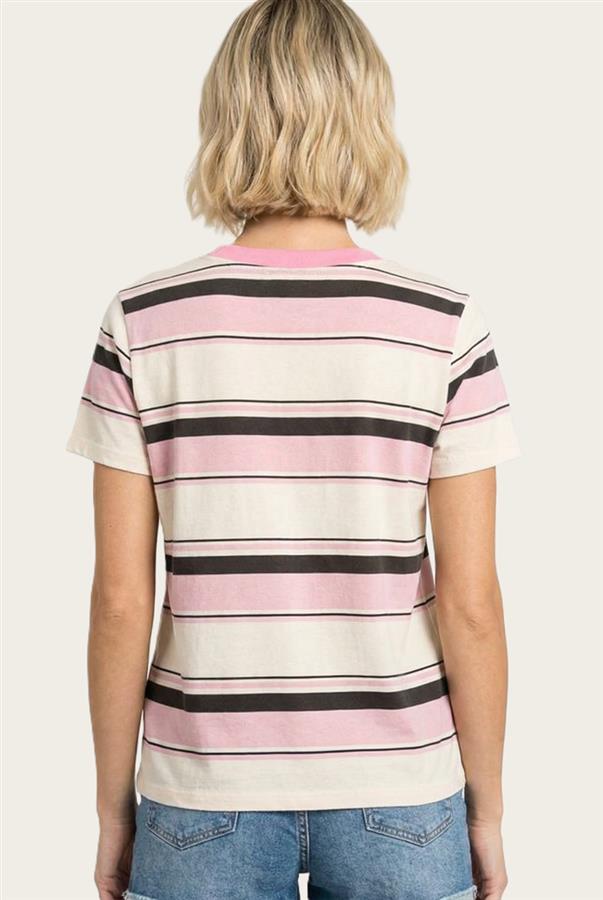 Pink Multi Stripe Tee - The Nines