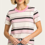 Pink Multi Stripe Tee - The Nines