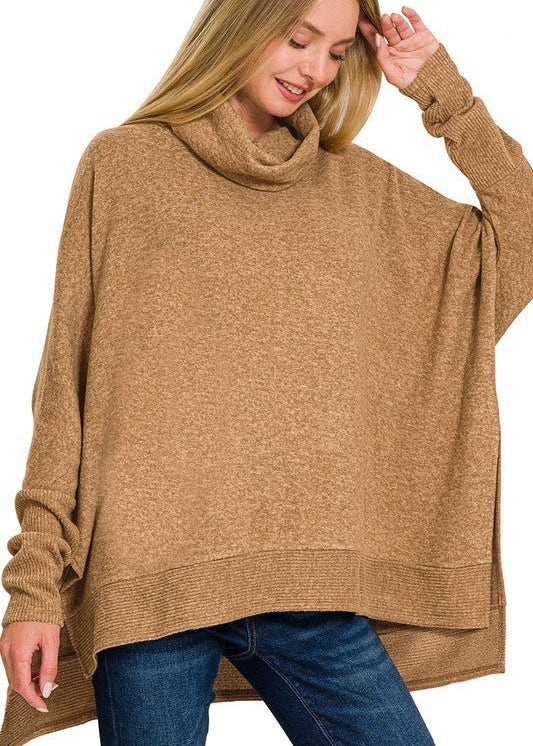 Soft Brushed Poncho Pullover - FINAL SALE - The Nines