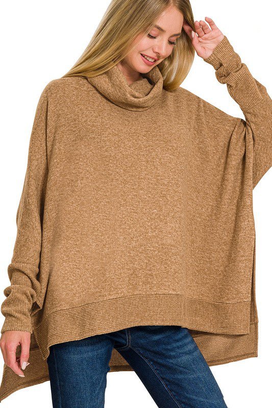 Soft Brushed Poncho Pullover - FINAL SALE - The Nines