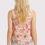 Isla Square Neck Pink Floral Tank - The Nines