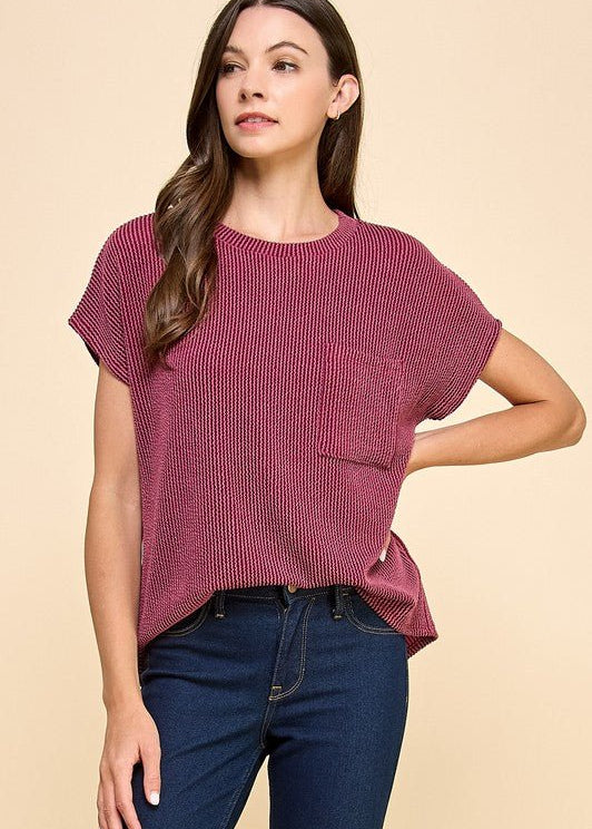 Ribbed Pocket Tops - 2 Colors! - The Nines