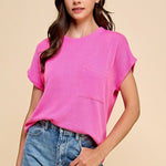 Good Vibes Ribbed Pocket Tees - 3 Colors! - The Nines