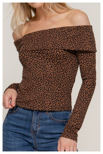 Animal Off The Shoulder Top - FINAL SALE