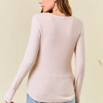Soft Thumbhole Henley Tops - 4 Colors! - The Nines