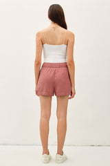 Dark Mauve Tencel Shorts
