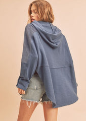 Dove Oversized Mixed Media Pullovers - 2 Colors!