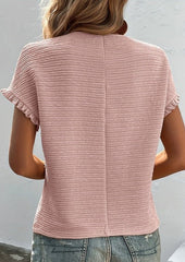 Textured Ruffle Sleeve Tops - 2 Colors!