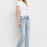Lovervet Tummy Control Blue Bliss Distressed Slim Straight - The Nines