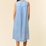 Tencel Denim Henley Pocket Dress - The Nines