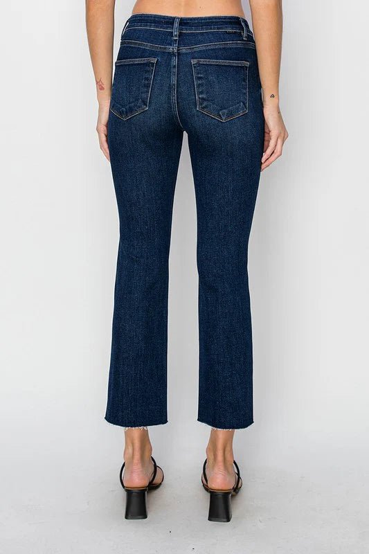 Risen Dark Midrise Crop Straight - The Nines