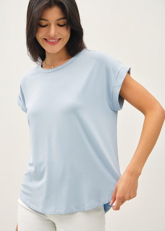 Lux Bamboo Tee - Light Blue