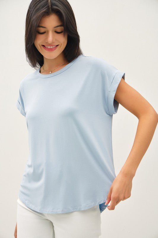 Lux Bamboo Tee - Light Blue