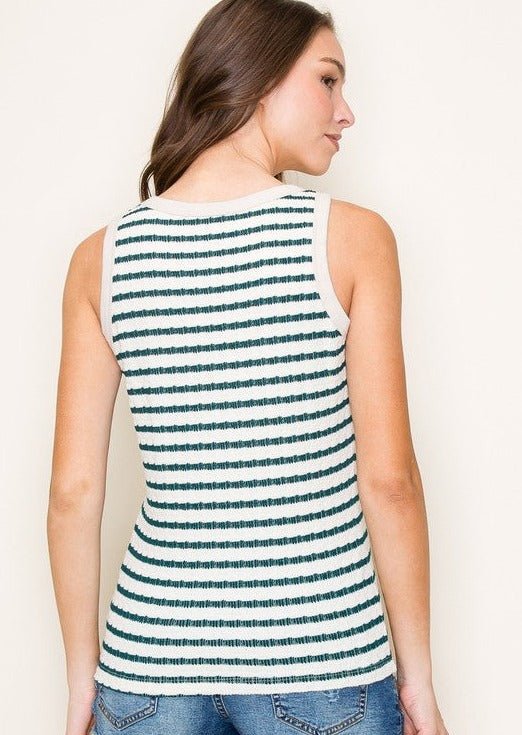 Textured Striped Tanks - 2 Colors! - The Nines