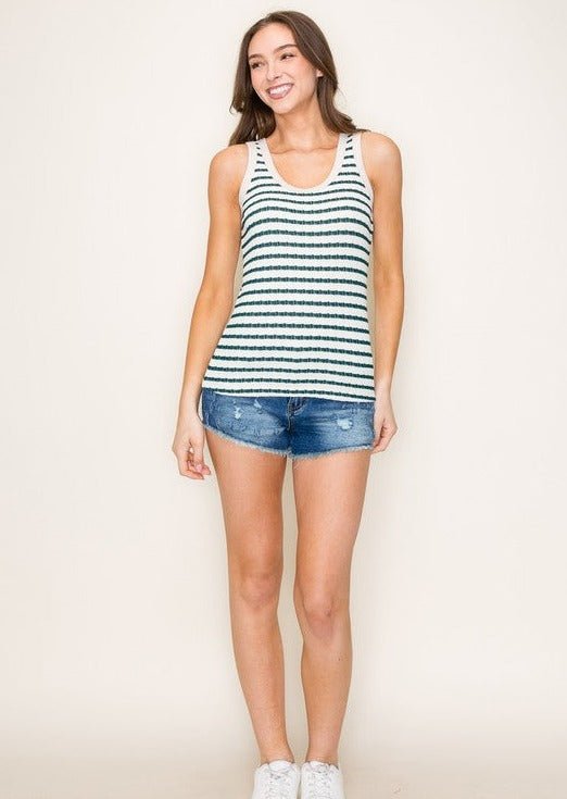 Textured Striped Tanks - 2 Colors! - The Nines