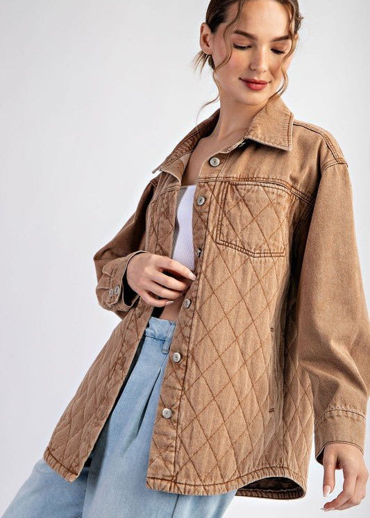 Denim Quilted Shackets - 2 Colors! - FINAL SALE! - The Nines