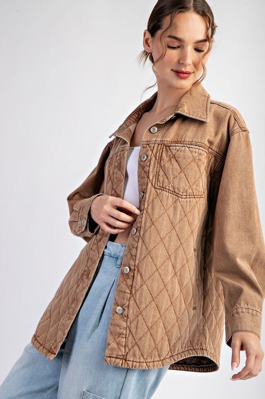 Denim Quilted Shackets - 2 Colors! - FINAL SALE! - The Nines