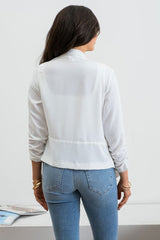 Cropped Cinch Sleeve Blazers - 4 Colors!