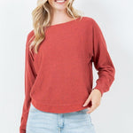 Just Like Cashmere Boat Neck Top - 3 Colors! - The Nines
