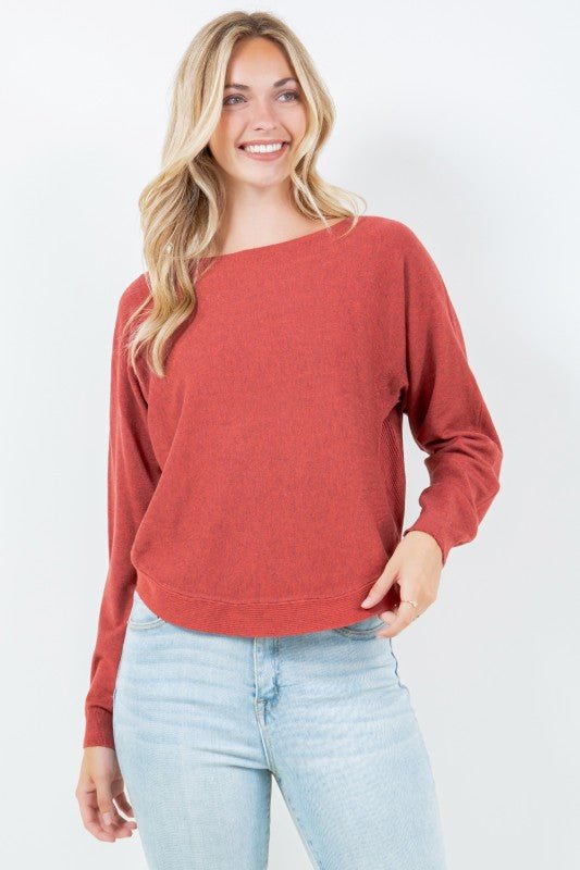 Just Like Cashmere Boat Neck Top - 3 Colors! - The Nines