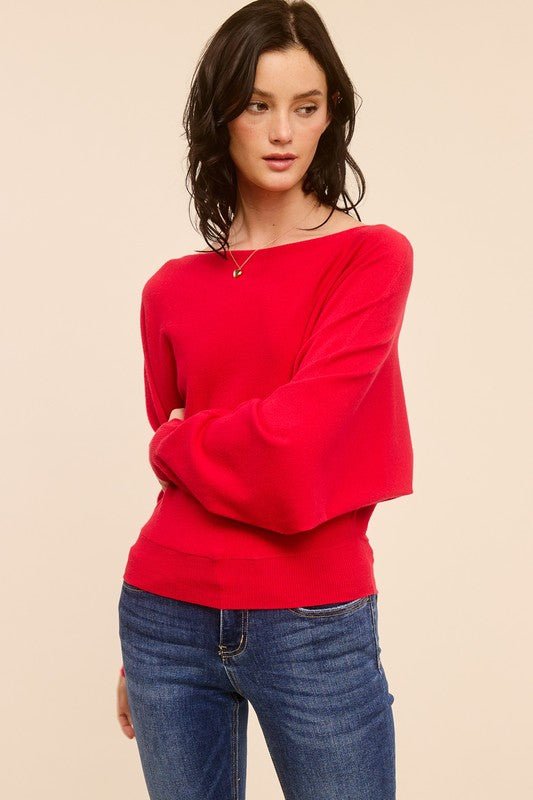 Off The Shoulder Cashmere Sweater - 3 Colors! - The Nines