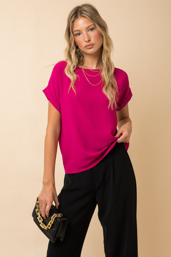 ROLL UP S/S TOP