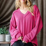 Ribbed Vneck Tops - 6 Colors! - The Nines