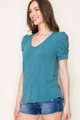 Soft Cinch Sleeve Tops - 2 Colors!