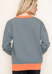 Striped Terry Pullovers - 2 Colors!