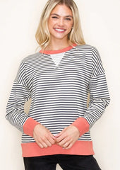 Striped Terry Pullovers - 2 Colors!