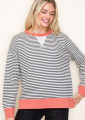 Striped Terry Pullovers - 2 Colors!