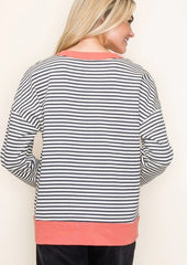 Striped Terry Pullovers - 2 Colors!
