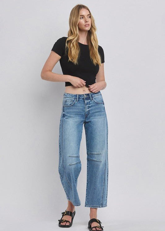 Vervet High Rise Barrell Jean - The Nines