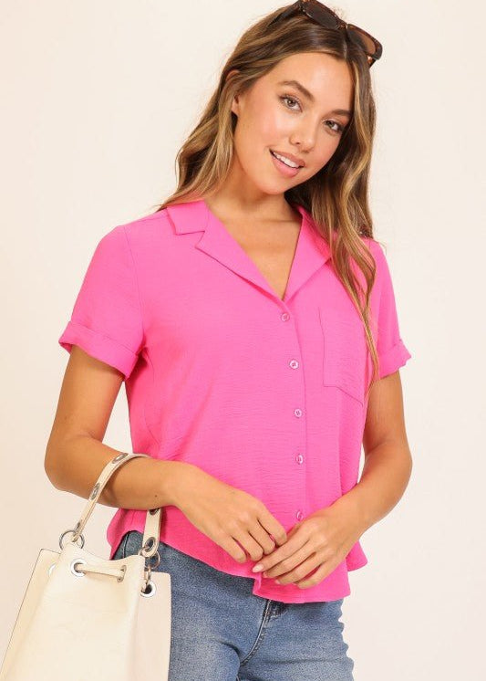 Brooklyn Air Flow Hot Pink Top - The Nines