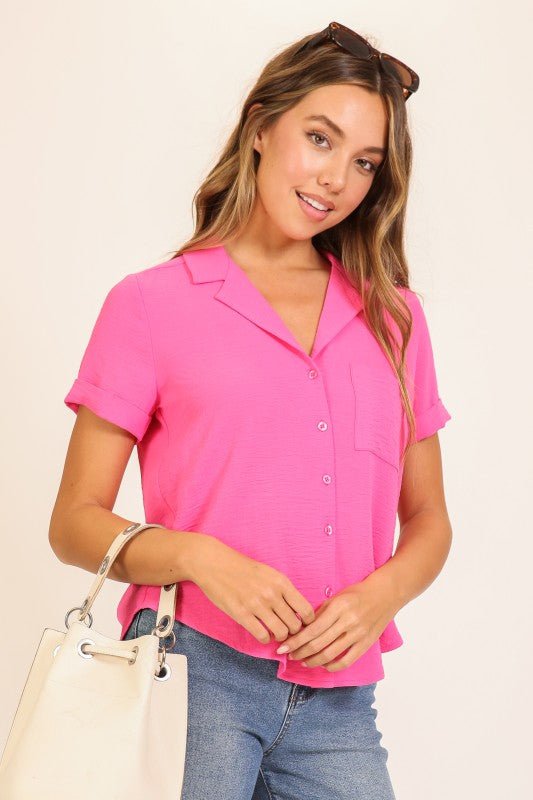 Brooklyn Air Flow Hot Pink Top - The Nines